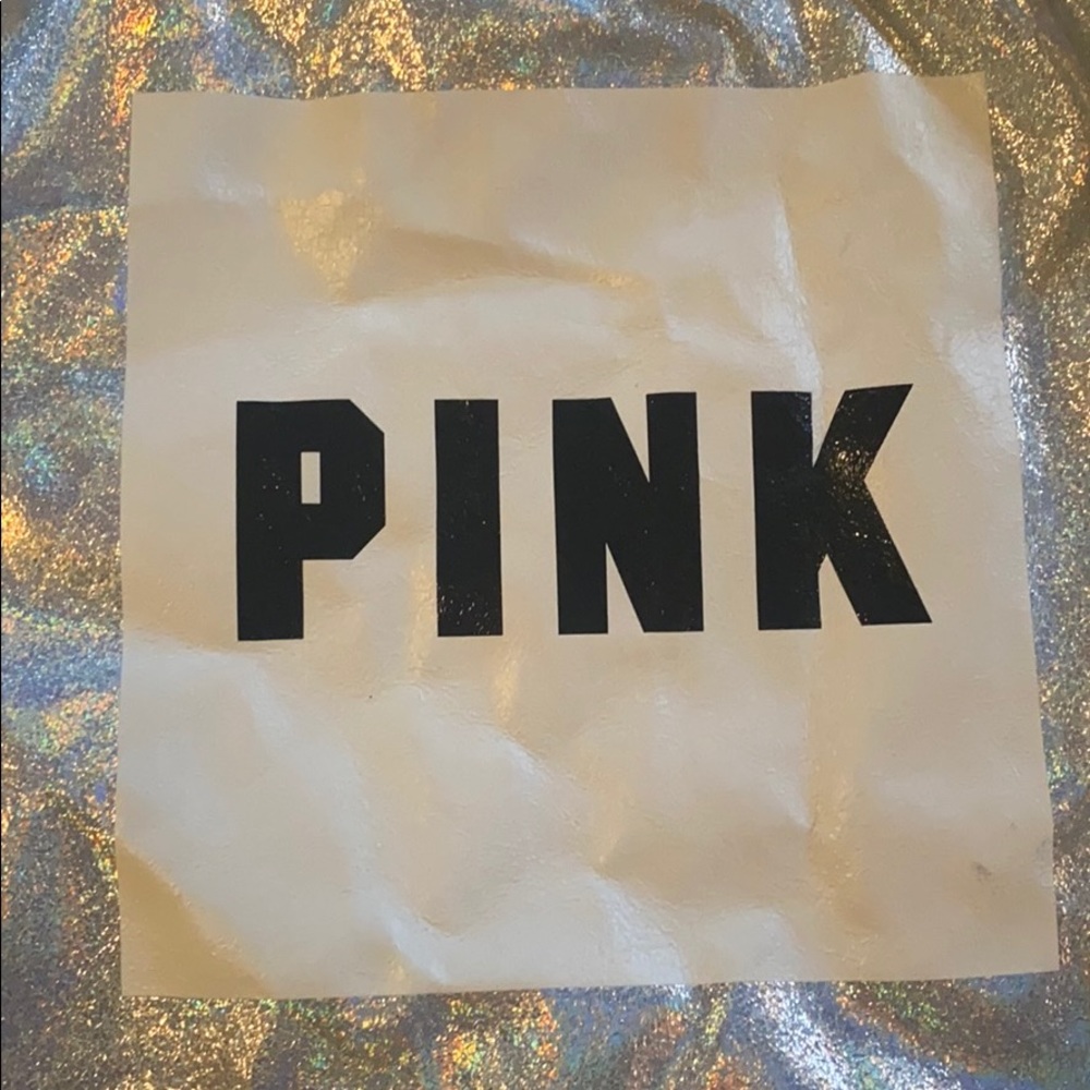 Pink Metallic Drawstring Backpack - image 2